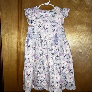 Haute Hippie Purple and Gray Ruffled Tiered Sundress